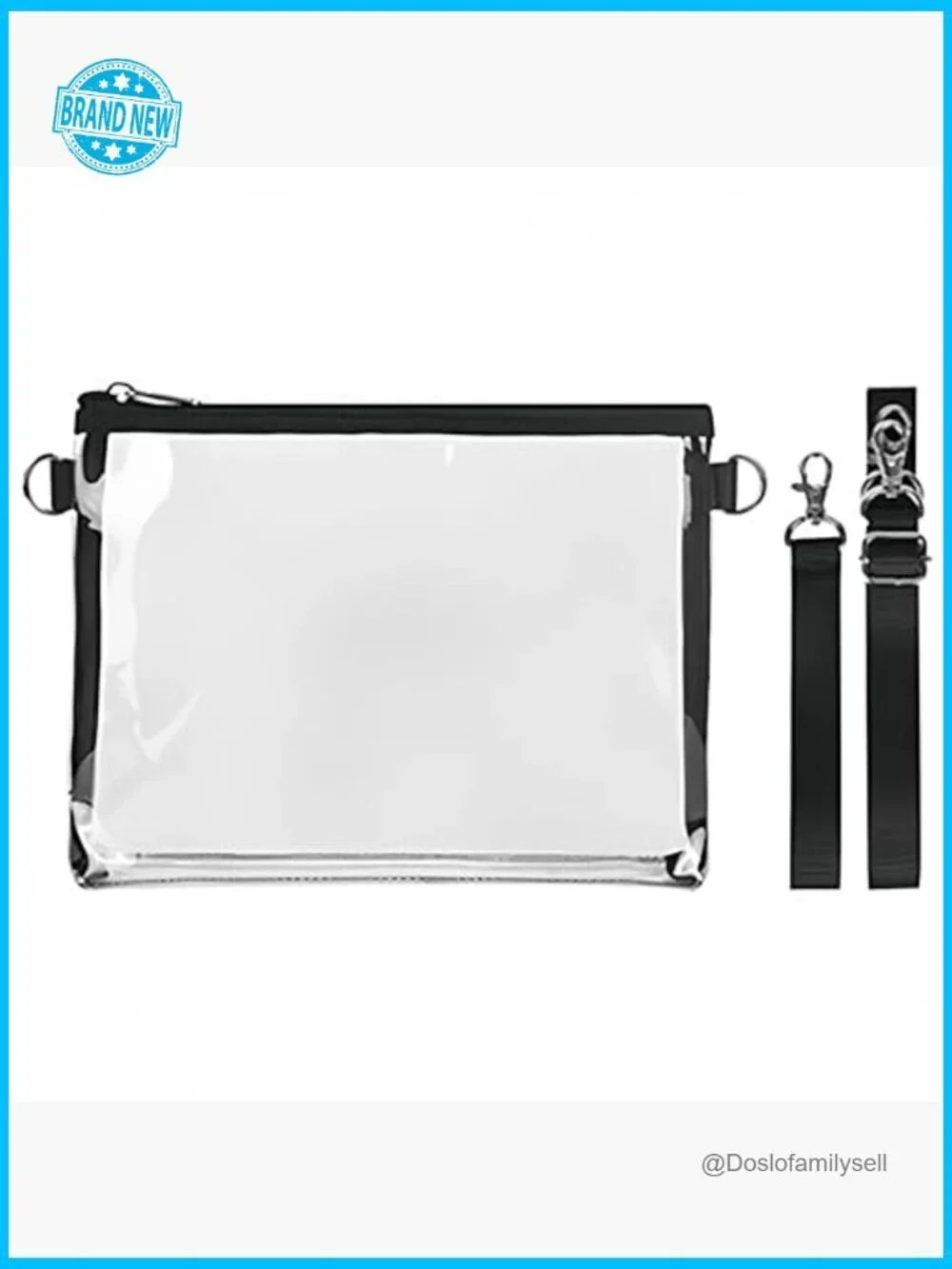 Clear PVC Crossbody Bag Lightweight Waterproof Stadium Security Compliant